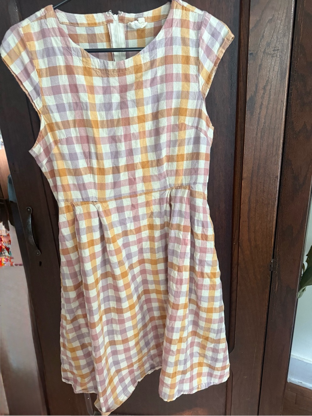 Mod Cloth Yellow, Pink & White Gingham Dress